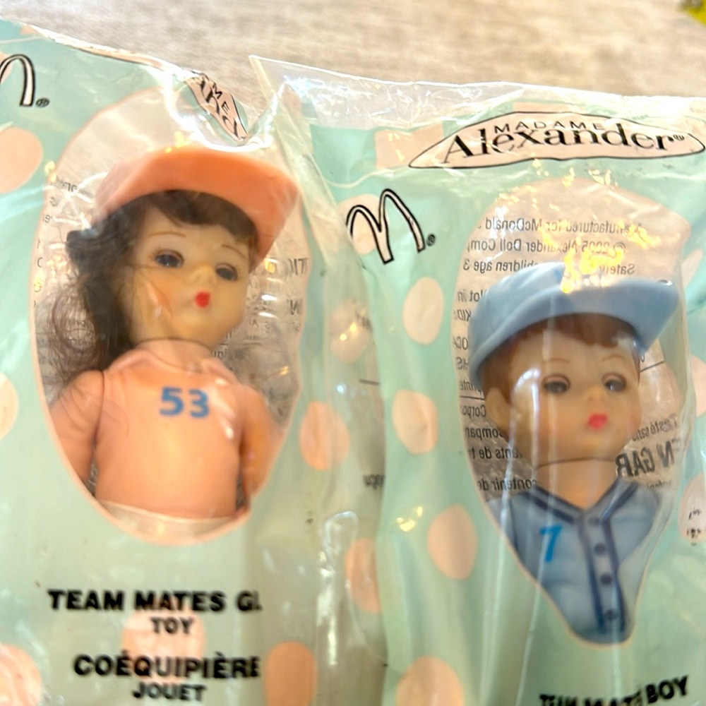 Vintage Madame Alexander McDonald’s happy meal toys from 2005. Teammates.
